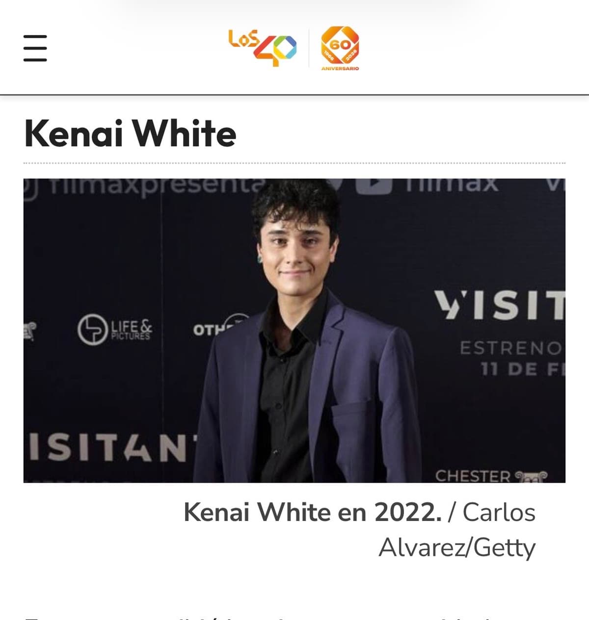 Kenai White en Los 40